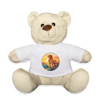 Chimère Aquarelle Colorée Dessin Animé Kawaii Animal - Nounours - blanc - Devant