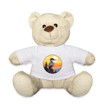 Pic Aquarelle Colorée Dessin Animé Kawaii Pet - Nounours - blanc - Devant