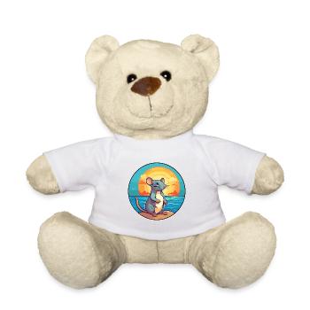Rat Watercolor Cartoon Kawaii Clipart Animal - Teddy Bear - white - Front