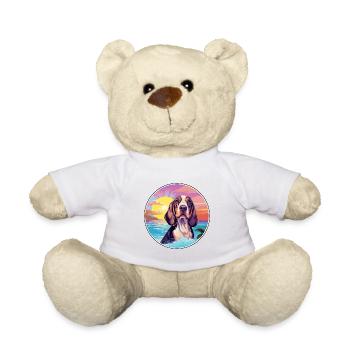 Basset Bleu De Gascogne Dog Breed Colorful Cartoon - Teddy Bear - white - Front