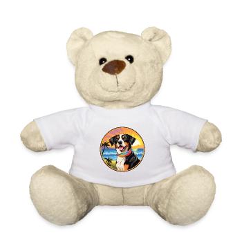 Appenzeller Sennenhund Dog Breed Colorful Cartoon - Teddy Bear - white - Front