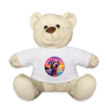Cimarron Uruguayo Dog Breed Colorful Cartoon Water - Teddy Bear - white - Front