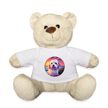 Coton De Tulear Dog Breed Colorful Cartoon Waterco - Nounours - blanc - Devant