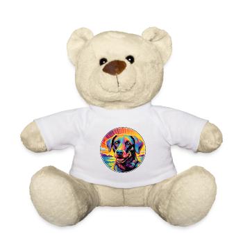 Deutscher Wachtelhund Hunderasse Bunte Karikatur W - Teddy - Weiß - Vorne