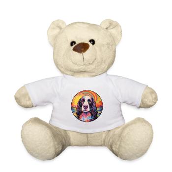 Anglais Springer Épagneul Race De Chien Coloré Cartoo - Nounours - blanc - Devant