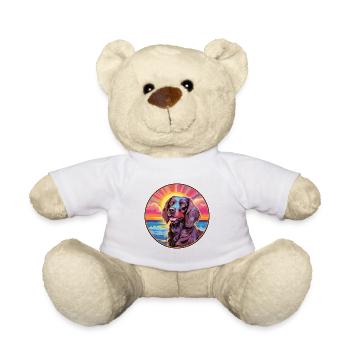 Picardy Spaniel Dog Breed Colorful Cartoon Waterco - Teddy Bear - white - Front