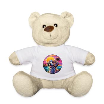 Perdiguero Navarro Dog Breed Colorful Cartoon Wate - Teddy Bear - white - Front