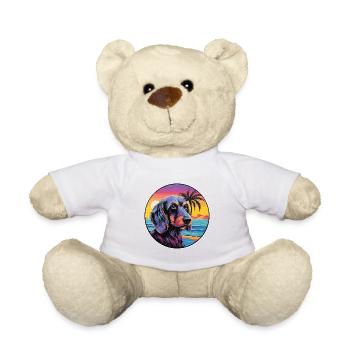 Drahthaardackel Hunderasse Bunte Karikatur Wa - Teddy - Weiß - Vorne