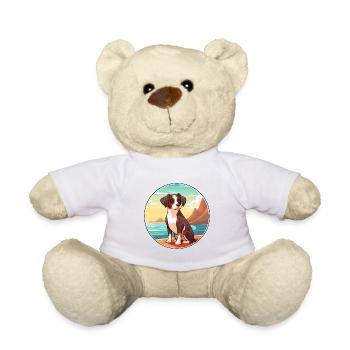 Cao Da Serra De Aires Hunderasse Cartoon Kawaii Hund - Teddy - Weiß - Vorne