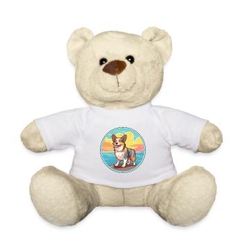 Cardigan Welsh Corgi Dog Breed Cartoon Kawaii Dog - Teddy Bear - white - Front