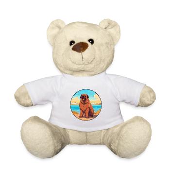 Caucasian Ovcharka Dog Breed Cartoon Kawaii Dog - Teddy Bear - white - Front