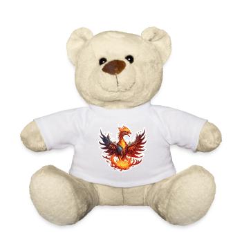 Phoenix / Bird / Animal / Mythical Creature / Fire - Teddy Bear - white - Front