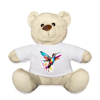 Hummingbird / Bird / Animal / Flying / Wings / Feathers - Teddy Bear - white - Front