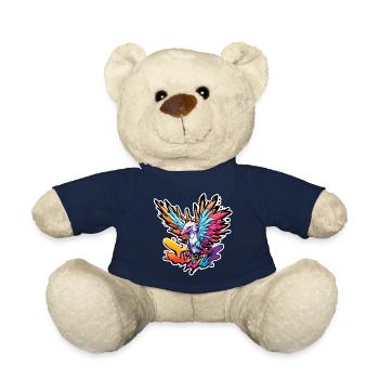 Phoenix / Vogel / Tier / Fabelwesen / Feuer - Teddy - French Navy - Vorne
