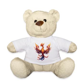 Phoenix / Bird / Animal / Mythical Creature / Fire - Teddy Bear - white - Front