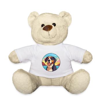 Grand Bouvier Suisse Race Cartoon Kawaii - Nounours - blanc - Devant