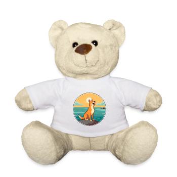 Neuguinea Singender Hund Rasse Cartoon Kawaii Hund - Teddy - Weiß - Vorne