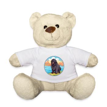 Terre-Neuve chien race Cartoon Kawaii Clipart chien - Nounours - blanc - Devant
