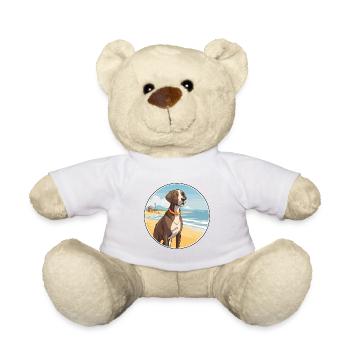 Pointer chien race dessin animé Kawaii Clipart chien animal de compagnie - Nounours - blanc - Devant
