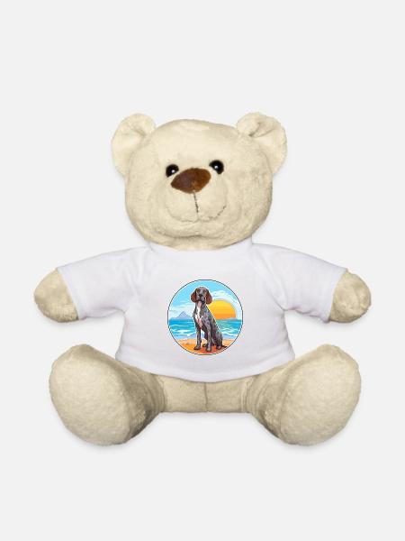 Chien d’arrêt portugais race dessin animé Kawaii chien - Nounours - blanc
