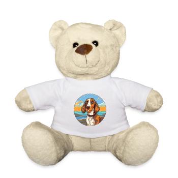 Russe Arlequin Hound chien race Cartoon Kawaii - Nounours - blanc - Devant