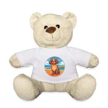 Épagneul tibétain chien race Cartoon Kawaii Clipart - Nounours - blanc - Devant