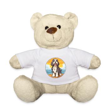 Schapendoes chien race dessin animé Kawaii Clipart chien - Nounours - blanc - Devant