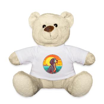 South Russian Ovcharka Dog Breed Cartoon Kawaii - Teddy Bear - white - Front