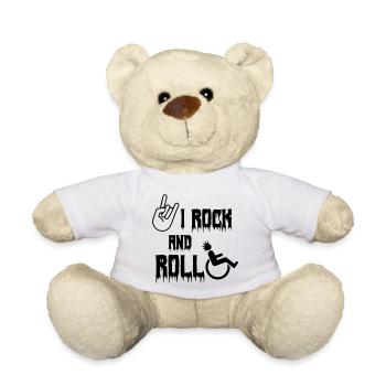 Ich schaukele und rolle in meinem Rollstuhl herum. Walze, Musik * - Teddy - Weiß - Vorne