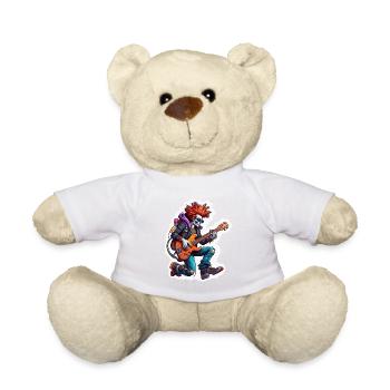 Rocker / Konzert / Gitarrist /Rock n Roll / Bühne - Teddy - Weiß - Vorne