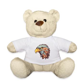 Adler Buntes Aquarell Cartoon Kawaii Tier - Teddy - Weiß - Vorne