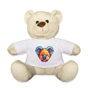 Koala Aquarelle Colorée Dessin Animé Kawaii Animal - Nounours - blanc - Devant