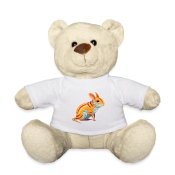 Éléphant Musaraigne Aquarelle Colorée Dessin Animé Kawaii - Nounours - blanc - Devant