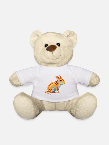Elefant Spitzmaus Buntes Aquarell Cartoon Kawaii - Teddy - Weiß