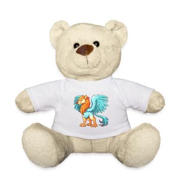 Griffin buntes Aquarell Cartoon Kawaii Tier - Teddy - Weiß - Vorne
