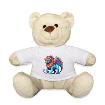 Manticore Aquarelle Colorée Dessin Animé Kawaii Anima - Nounours - blanc - Devant
