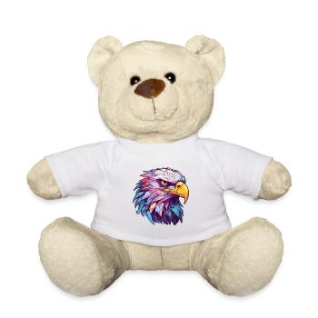 Adler Buntes Aquarell Cartoon Kawaii Tier - Teddy - Weiß - Vorne