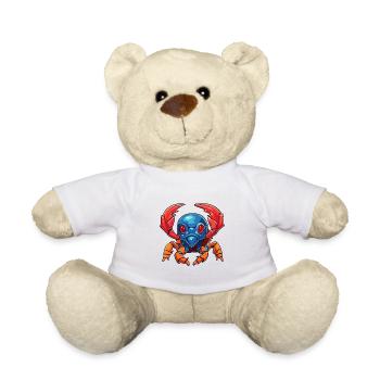 Craw Aquarelle colorée Dessin animé Kawaii Animal - Nounours - blanc - Devant