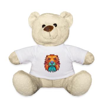 Beaver Colorful Watercolor Cartoon Kawaii Animal - Teddy Bear - white - Front