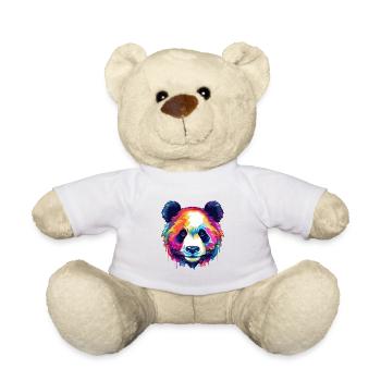 Panda Buntes Aquarell Cartoon Kawaii Tier - Teddy - Weiß - Vorne
