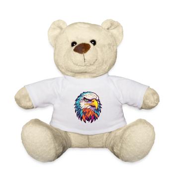 Adler Buntes Aquarell Cartoon Kawaii Tier - Teddy - Weiß - Vorne