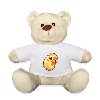 Chick Pet Colorful Watercolor Cartoon Kawaii Anima - Teddy Bear - white - Front