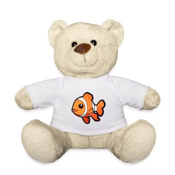 Poisson-clown mignon dessin animé kawaii aquarelle Animal Pe - Nounours - blanc - Devant