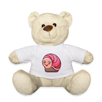 Escargot mignon dessin animé kawaii aquarelle Animal de compagnie - Nounours - blanc - Devant