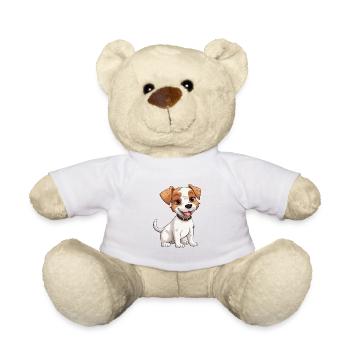 Parson Russell Terrier Hund Niedliche Karikatur Kawaii Wat - Teddy - Weiß - Vorne