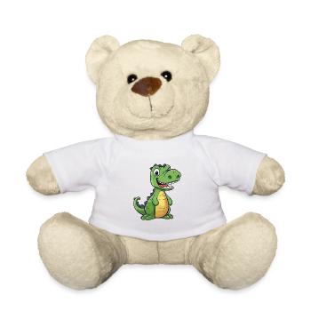 Krokodil Niedliche Karikatur Kawaii Aquarell Tier P - Teddy - Weiß - Vorne