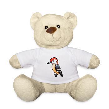 Pic mignon dessin animé kawaii aquarelle Animal P - Nounours - blanc - Devant