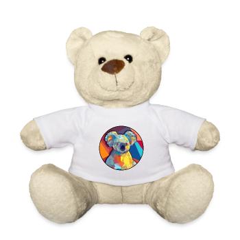 Koala Buntglas Bunte Karikatur Kawaii Tier - Teddy - Weiß - Vorne