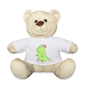ein süßer Dinosaurier an Weihnachten - Teddy - Weiß - Vorne