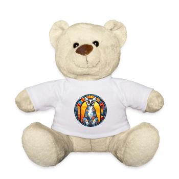 Lemur Buntglas Bunte Karikatur Kawaii Tier - Teddy - Weiß - Vorne